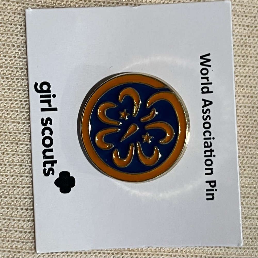 Girl Scouts World Association Pin - Blue and Gold